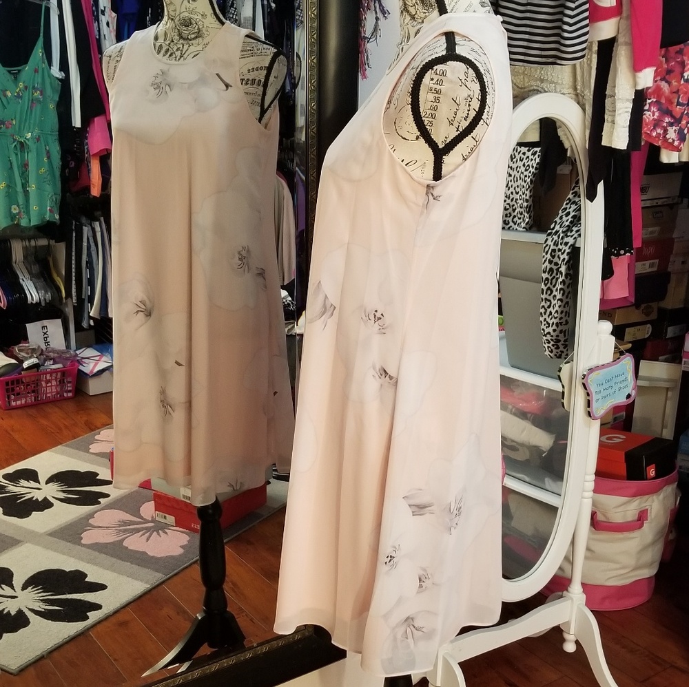 NWOT - Pretty Pink Calvin Klein Dress - Picture 3 of 8